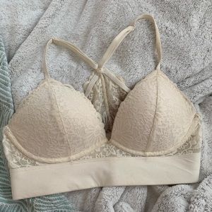 Victoria Secret cream lace bralette